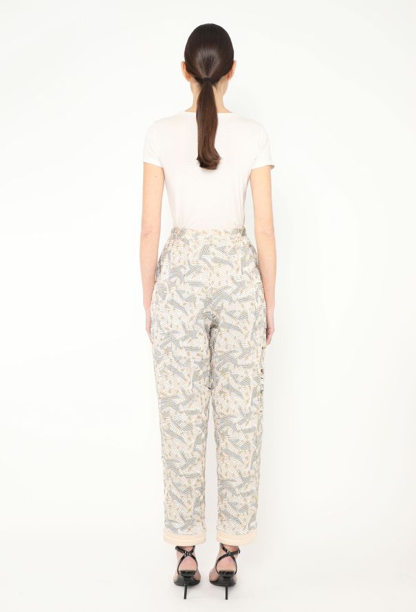 Claude Montana Metallic Patchwork Pants - 4 Claude Montana Metallic Patchwork Pants - 4