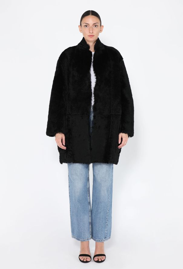 Céline Reversible Lambskin Shearling Coat - 3