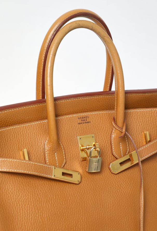 Hermès Beautifully Patinaed '90s Gold Birkin 35 - 4