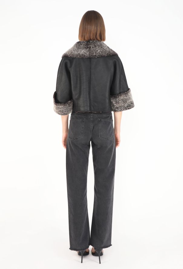 Alaïa Shearling-Lined Bolero Jacket - 6