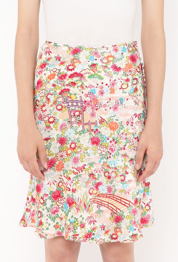 Dior 2002 Silk Jacquard Bias Skirt - 2