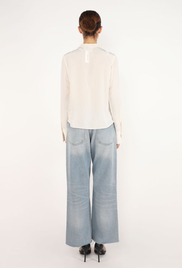 Chanel Ruffled Silk Blouse - 5