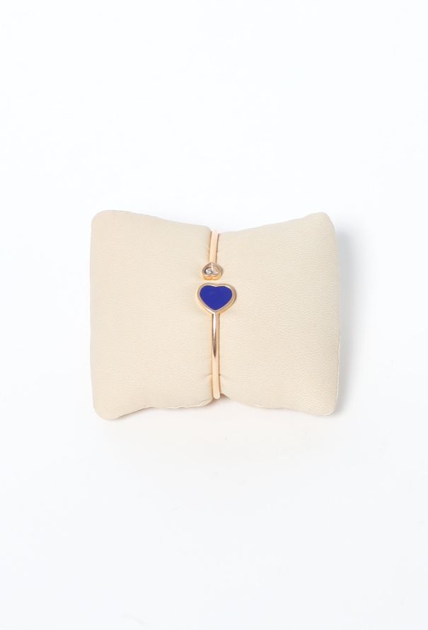 Chopard 18k Gold, Lapis Lazuli & Diamond 'Happy Hearts' Bracelet - 1