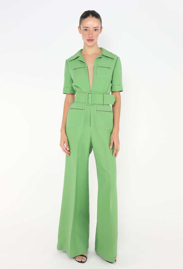 Gucci S/S 2018 Belted 'GG' Jumpsuit - 4