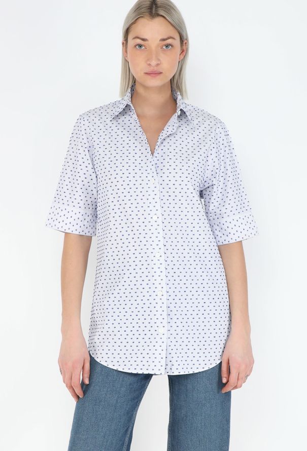 Céline Embroidered Pinstripe Shirt - 4