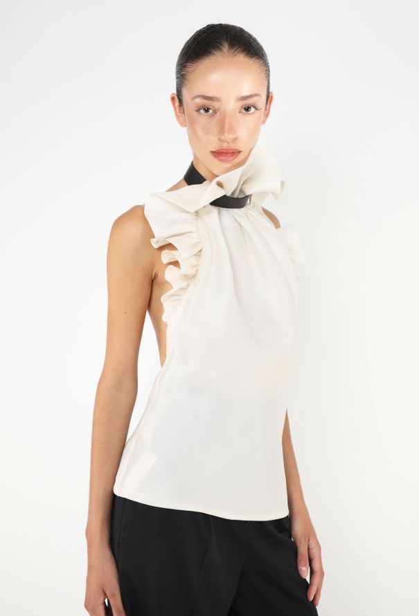 Gucci F/W 2000 Ruffled Halter Blouse - 1