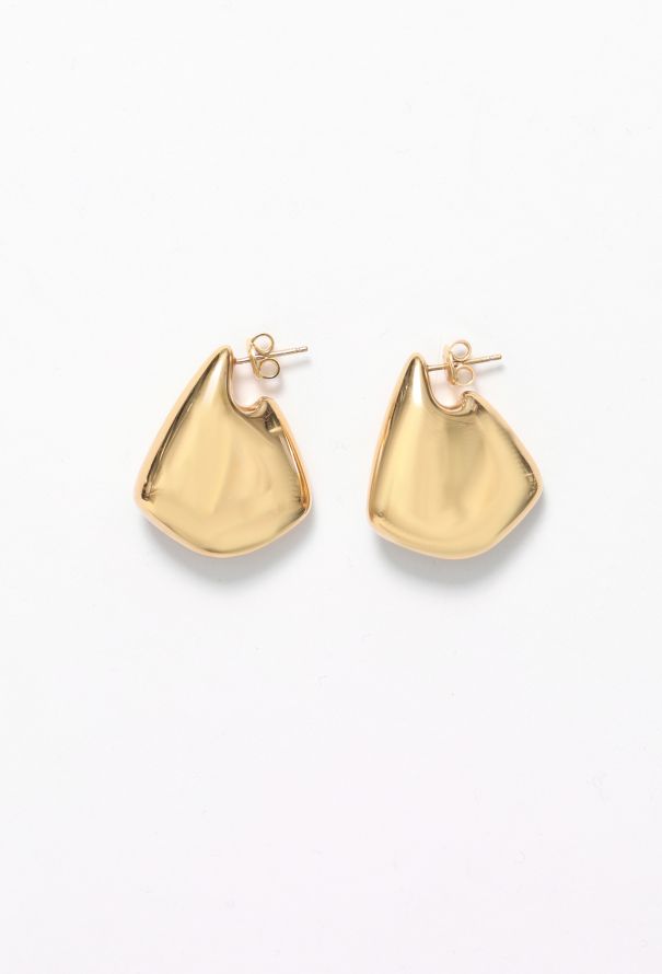 Bottega Veneta S/S 2024 Vermeil 'Fin' Earrings - 1