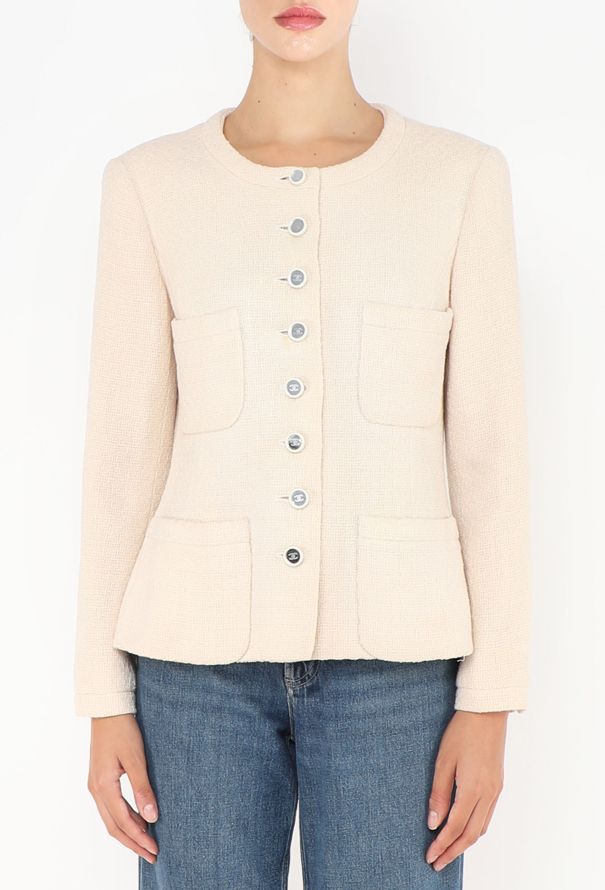 Chanel 1995 Mirrored 'CC' Tweed Jacket - 1