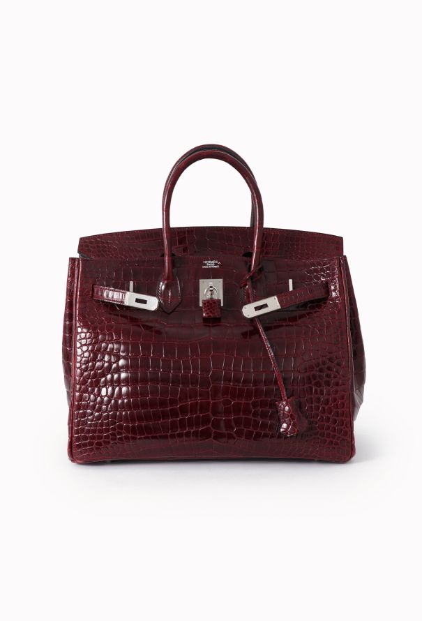 Hermès RARE 2011  Bordeaux Porosus Birkin 35 - 3 Hermès RARE 2011  Bordeaux Porosus Birkin 35 - 3