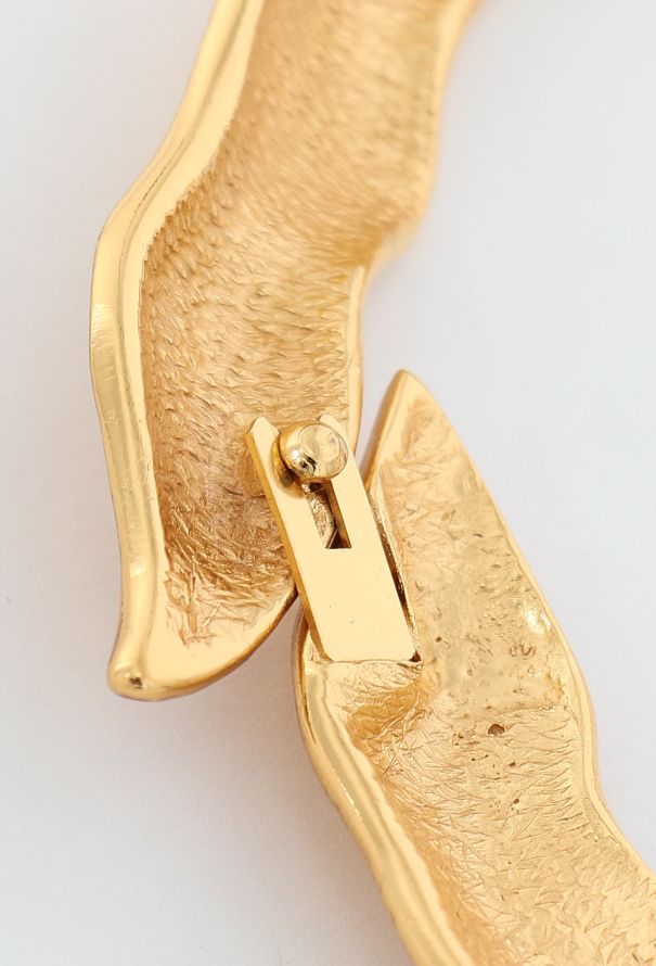 Saint Laurent S/S 1992 Goossens Hammered Snake Necklace - 4