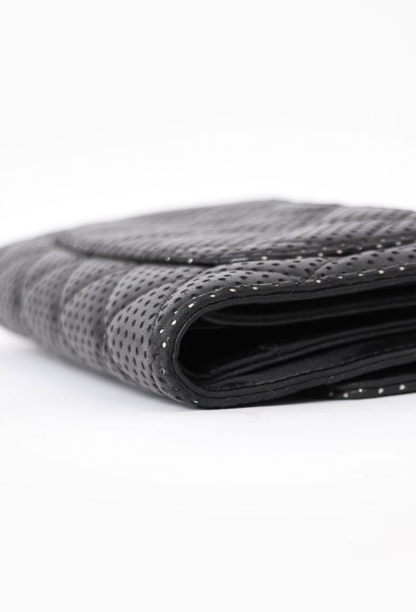 Chanel Black Perforated Flap Wallet - 8 Chanel Black Perforated Flap Wallet - 8