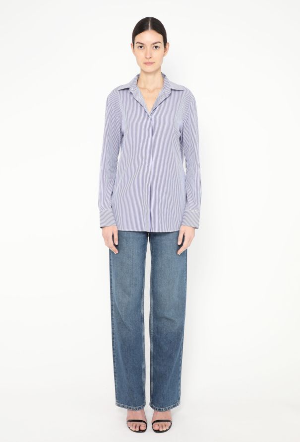 The Row 2023 Derica Pinstripe Shirt - 3 The Row 2023 Derica Pinstripe Shirt - 3