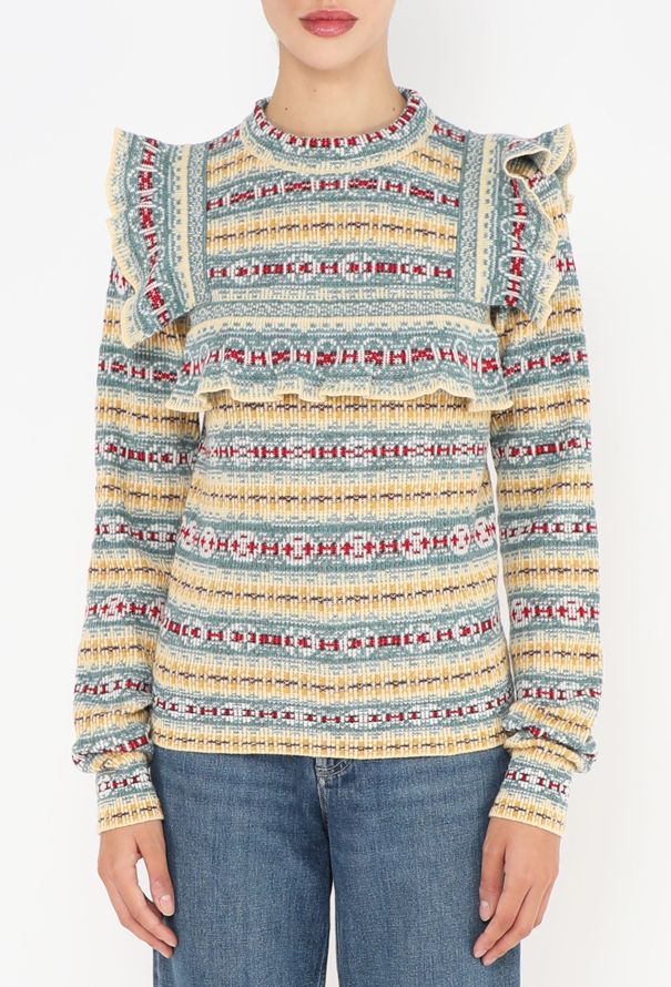 Louis Vuitton 2018 Ruffled Graphic Sweater - 1