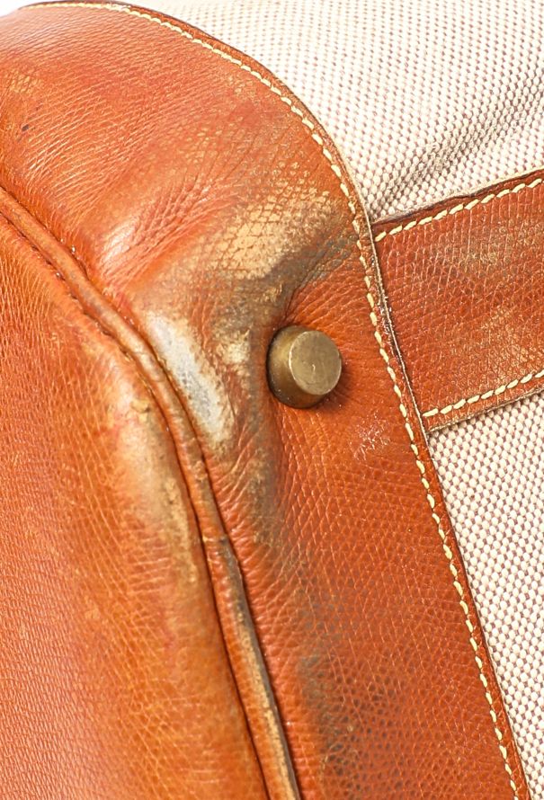 Hermès 1970s Toile H & Calfskin RD Travel Bag - 10 Hermès 1970s Toile H & Calfskin RD Travel Bag - 10