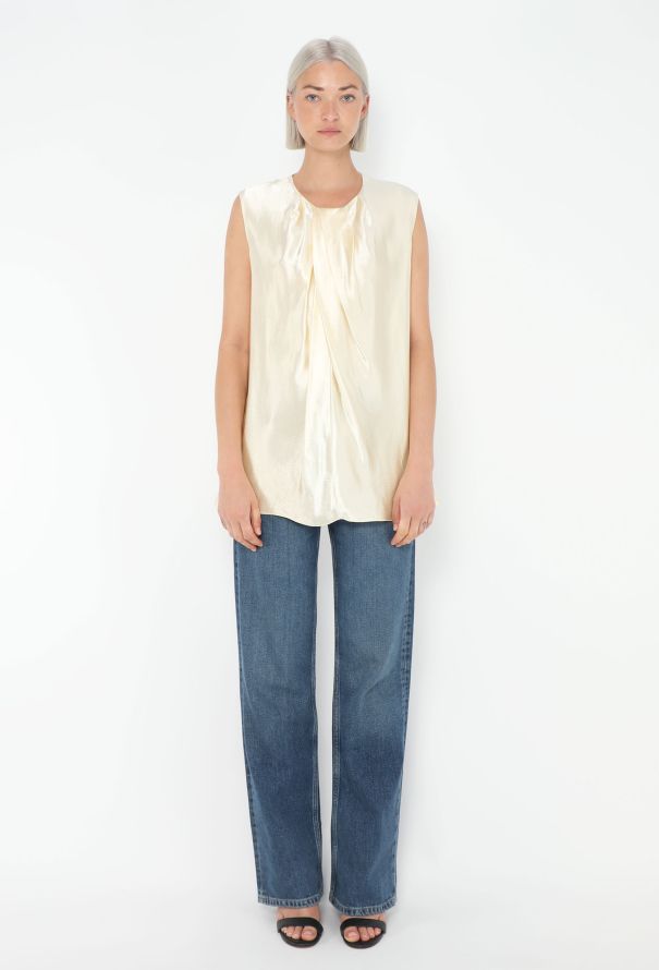 The Row 2020 Shira Textured Satin Top - 3