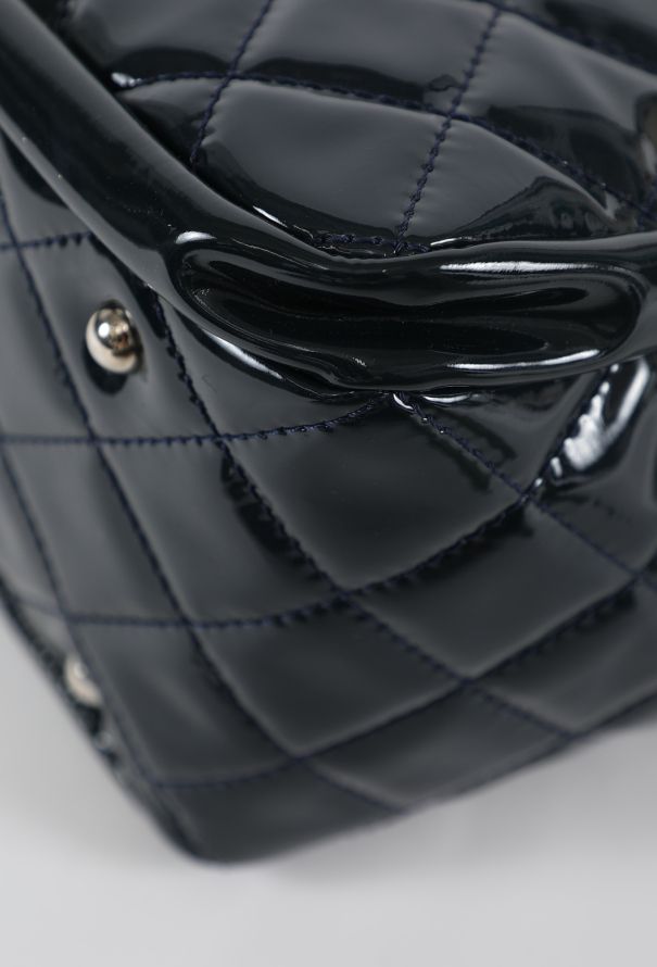Chanel 2010 Navy Patent Large “Chic & Glitter” Tote - 9