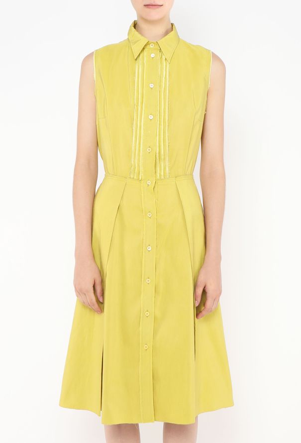 Prada Early 2000s Frayed Pintuck Dress - 2