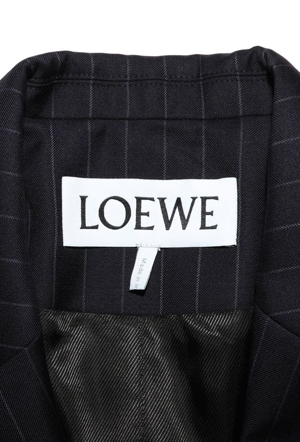 Loewe Extended-Sleeve Pinstripe Blazer, S/S 2025 - 7