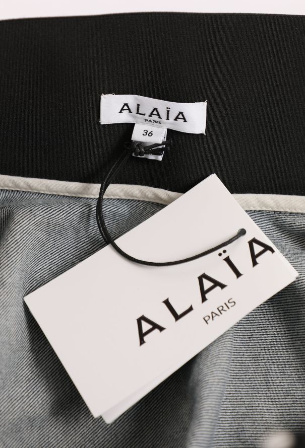 Alaïa 2022 Belted Denim Skirt - 5