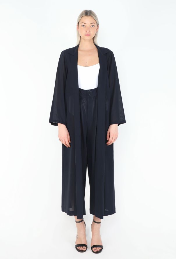 Yohji Yamamoto Late '80s Trompe l'Œil Silk Jumpsuit - 1
