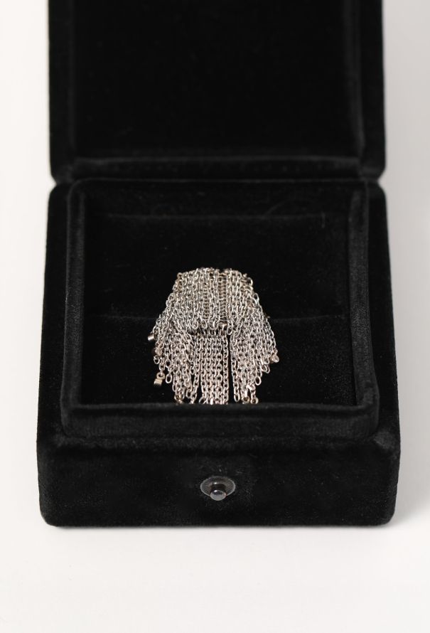 Modern Fine Jewelry Solange 18k White Gold & Diamond Fringe Ring - 4