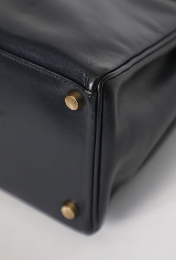 Hermès Vintage Navy Box Kelly Retourné 28, 1963 - 11