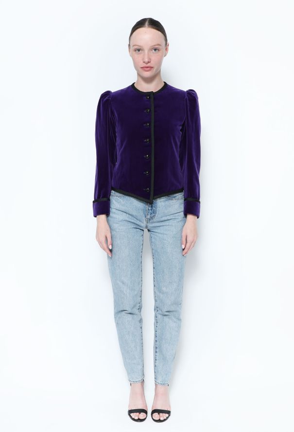 Saint Laurent COLLECTOR F/W 1979 Velvet Jacket - 4