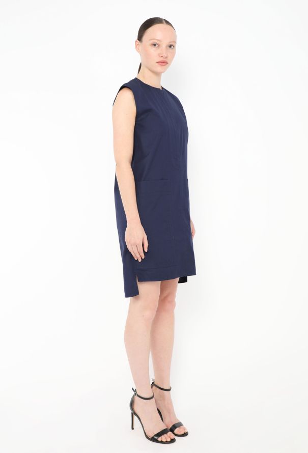 Céline Poplin Pocket Shift Dress - 3