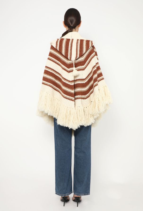 Saint Laurent 2016 Fringe Knit Poncho - 5 Saint Laurent 2016 Fringe Knit Poncho - 5