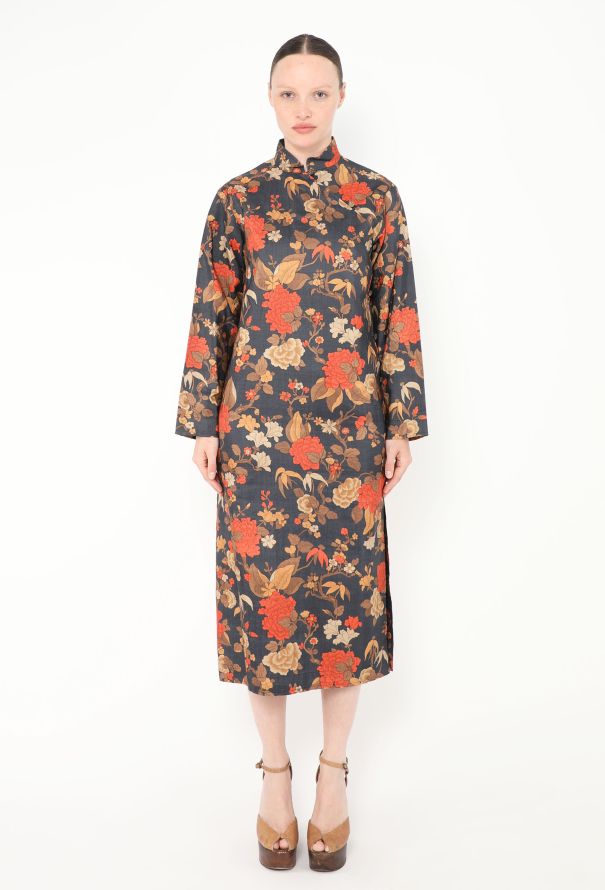 Saint Laurent ULTRA RARE F/W 1974 Dupion Silk Dress - 4