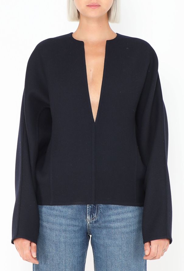 Céline Plunging Twill Top - 1