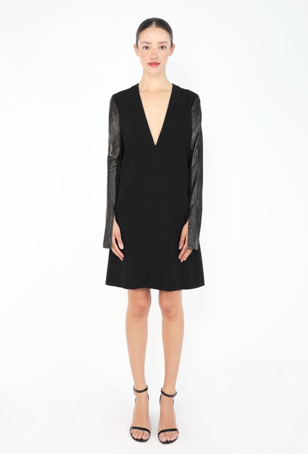 Leather Trim Tunic Dress - Cline | ReSee