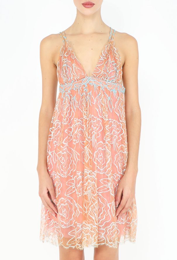 Guy Laroche '90s Embroidered Lace Dress - 1