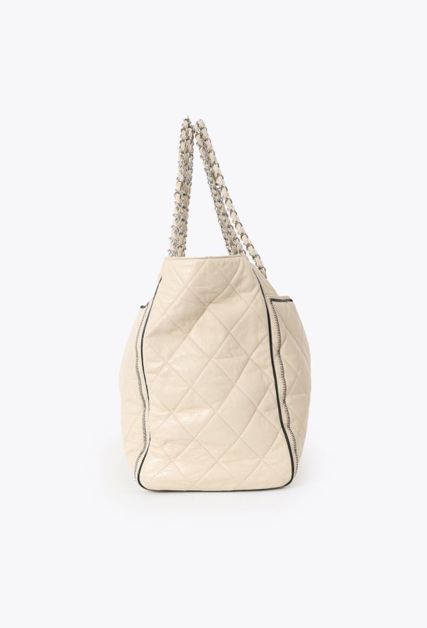 Chanel Off-White East West Reissue Tote Bag - 6