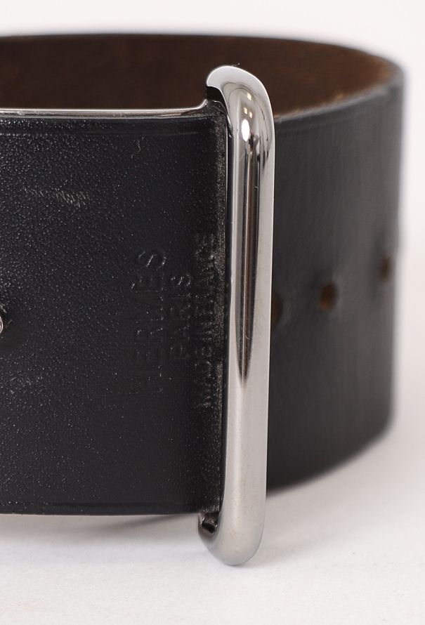 Hermès 2002 Box Leather 'H' Cuff - 5