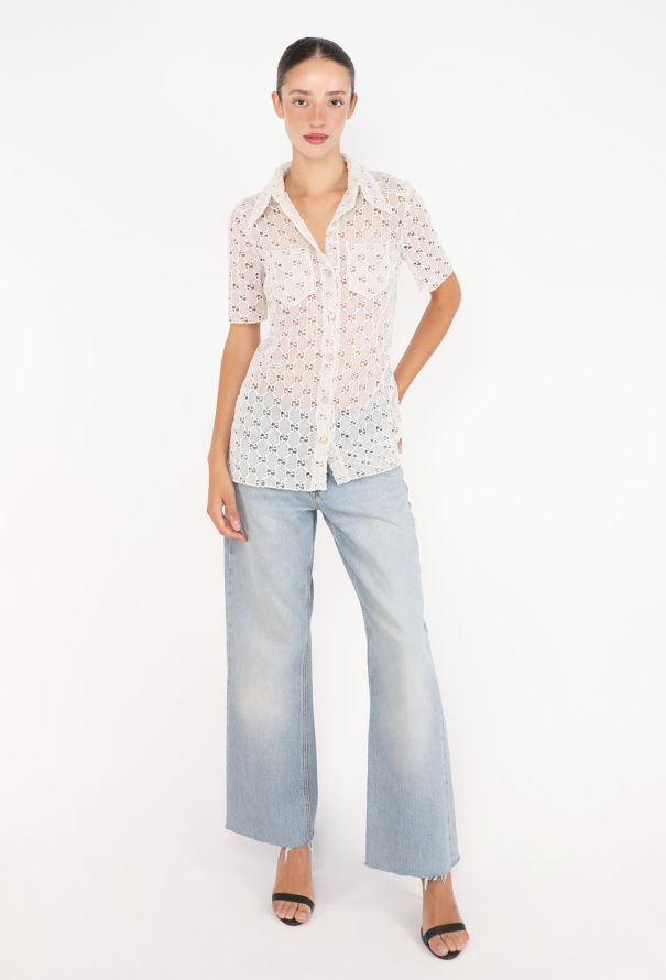 Gucci Monogram Macramé Shirt - 4