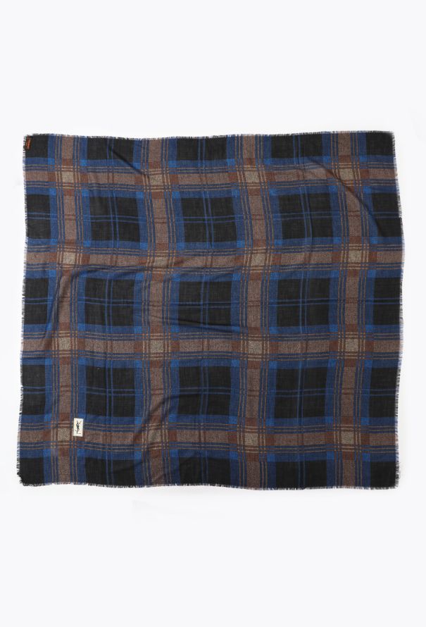 Saint Laurent '70s Fringed Plaid Scarf - 3 Saint Laurent '70s Fringed Plaid Scarf - 3