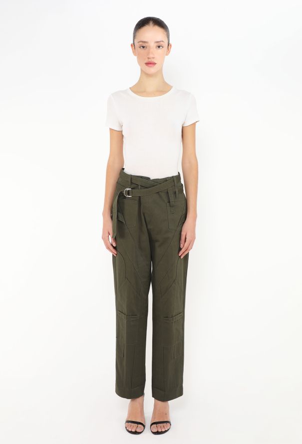 Balenciaga 2016 Patchwork Belted Cargo Pants - 3