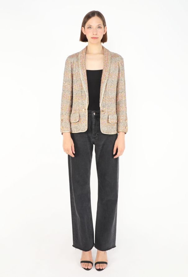 Chanel Haute Couture '90s Lamé Tweed Blazer - 4