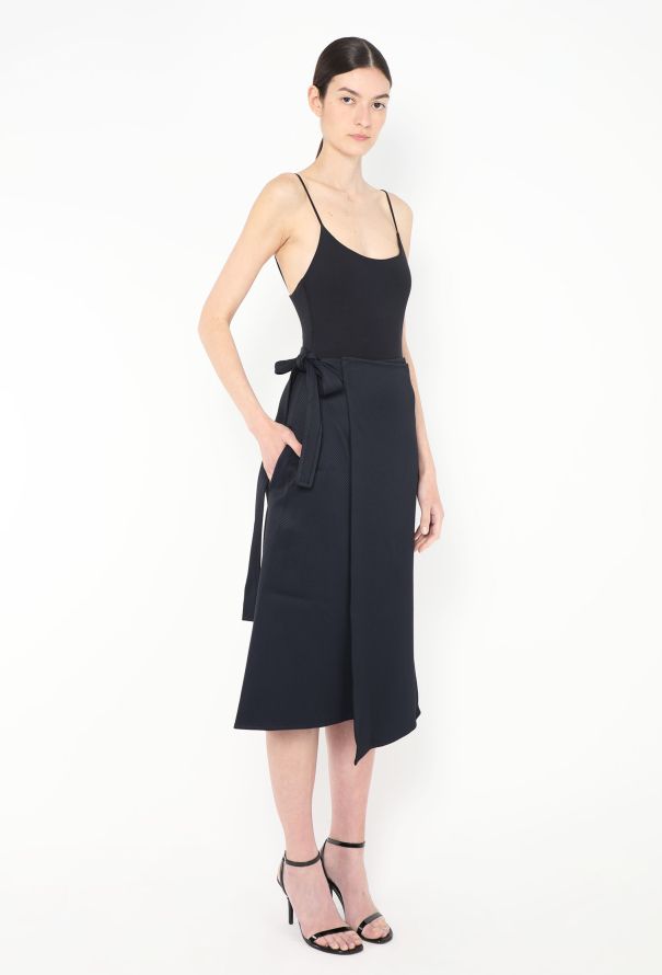 Céline Belted Asymmetrical Wrap Skirt - 3