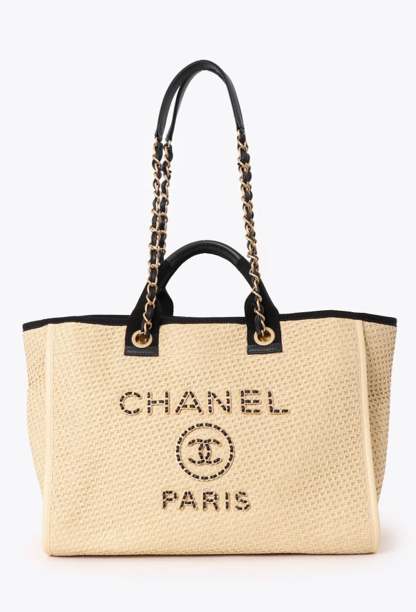 Chanel Raffia Medium Deauville Tote Bag - 1