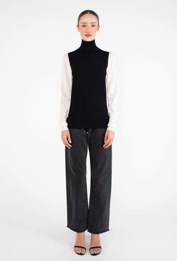 Céline F/W 2011 Bicolor Mock-Neck Top - 2