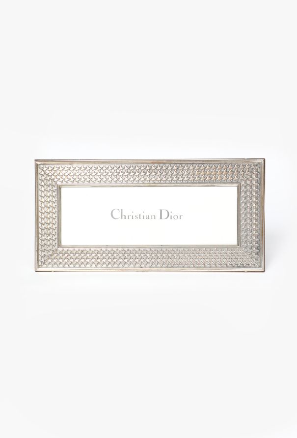 Dior '90s Sterling Houndstooth Picture Frame - 1