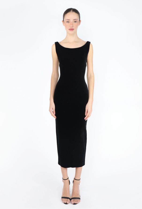 Katharine Hamnett '90s Velvet Hourglass Dress - 1