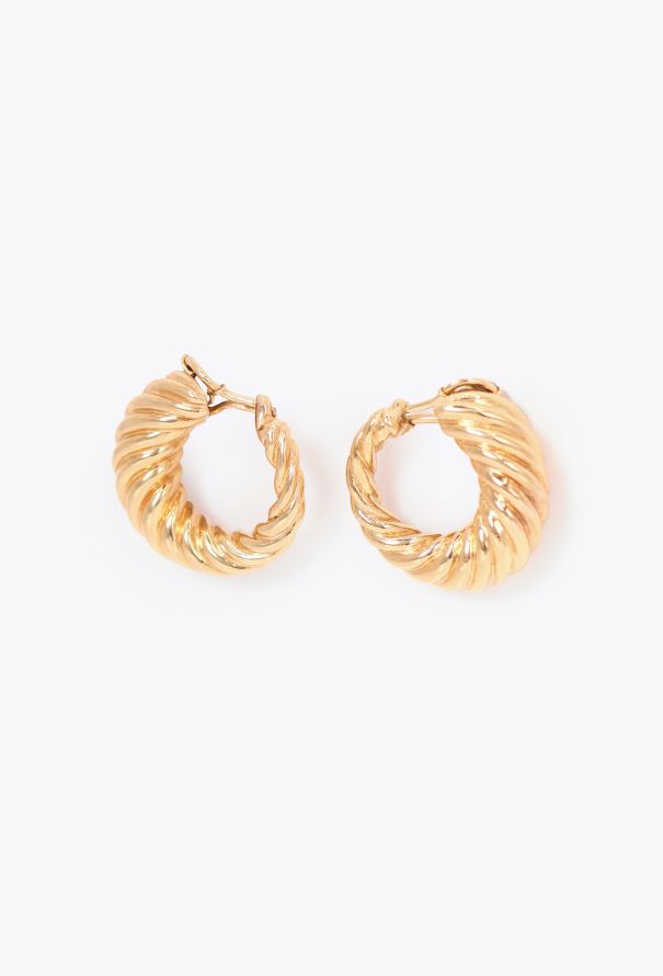 Vintage Fine Jewelry 18k Yellow Gold Twisted Clip On Earrings - 3 Vintage Fine Jewelry 18k Yellow Gold Twisted Clip On Earrings - 3