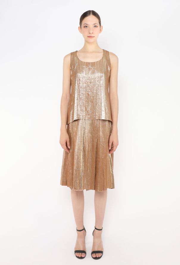 Chloé Vintage Lamé Skirt Ensemble - 3