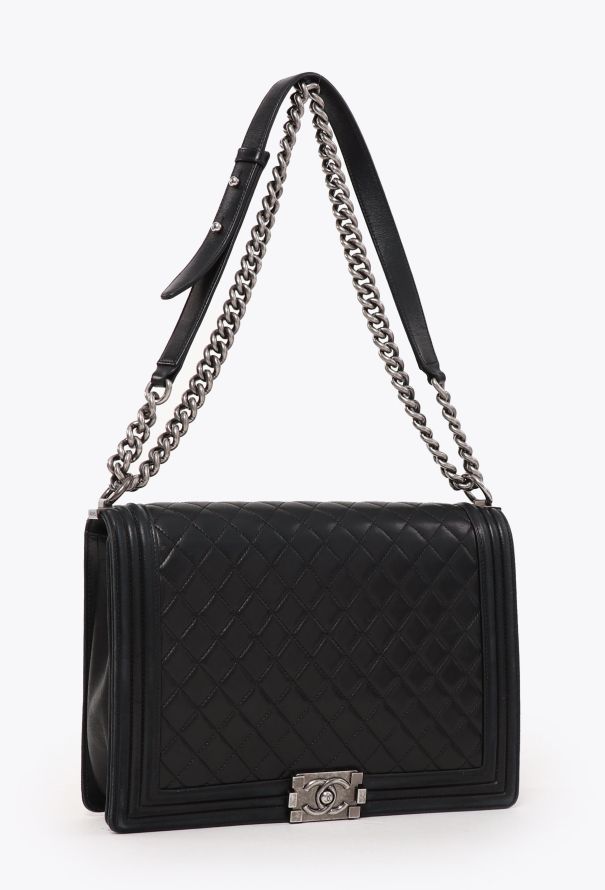 Chanel Black Maxi Boy Bag - 3