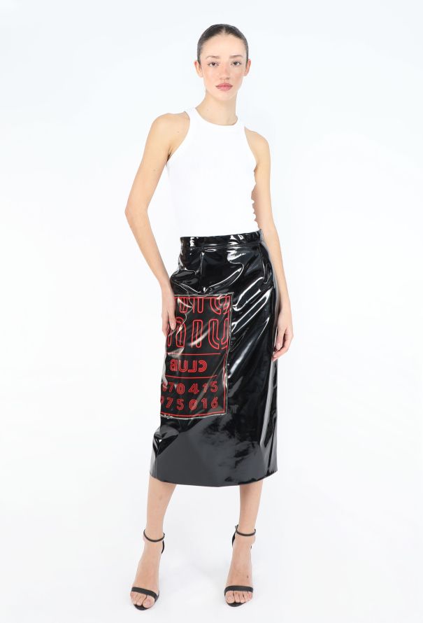 Miu Miu Resort 2016 Retro Patent Skirt - 4