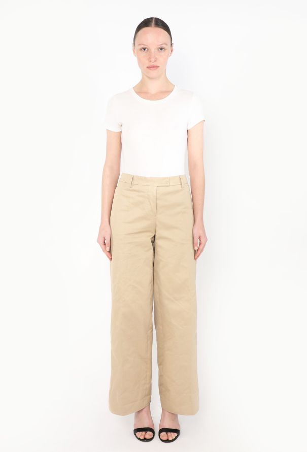 Miu Miu 2021 Gabardine Logo Trousers - 1