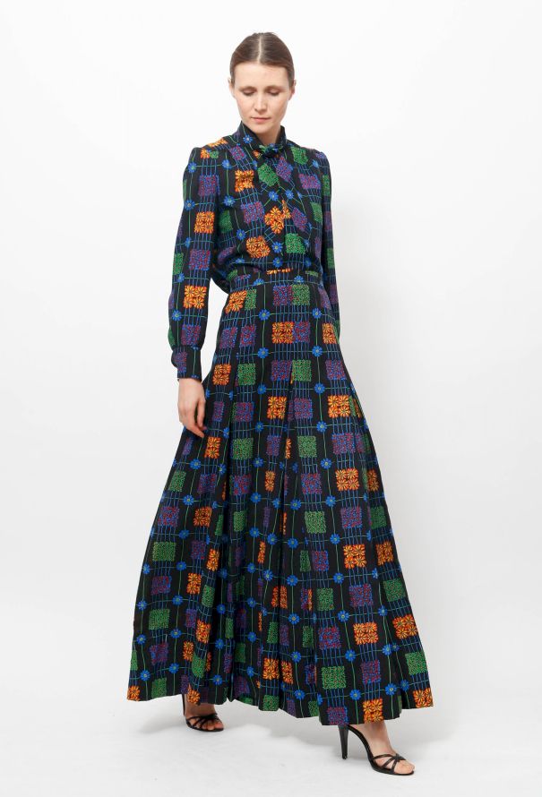 Jean-Louis Scherrer '70s Floral Ensemble - 1
